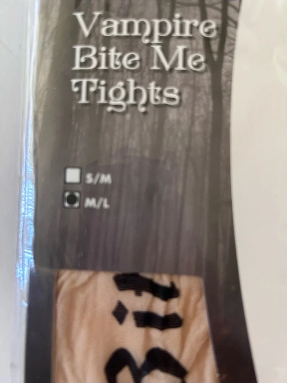Spirit Sheer Tan 'Bite Me' Tights & Black Lace Hem Leggings Set